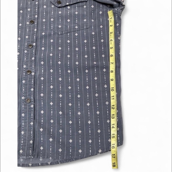 Pendleton Corduroy Gray Diamond Pattern Button Up Shirt Men’s Large Western Fall - Picture 6 of 6